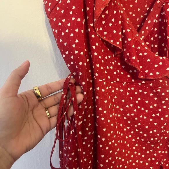 Red Heart Wrap Sundress - Picture 4 of 4